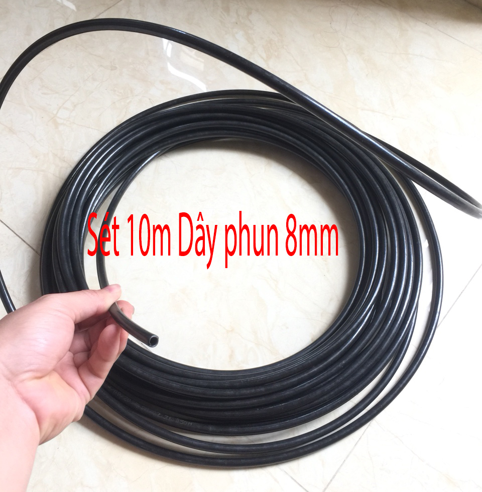 [ 10 mét ] Ống PE đen 8mm lắp phun sương ,tưới cây