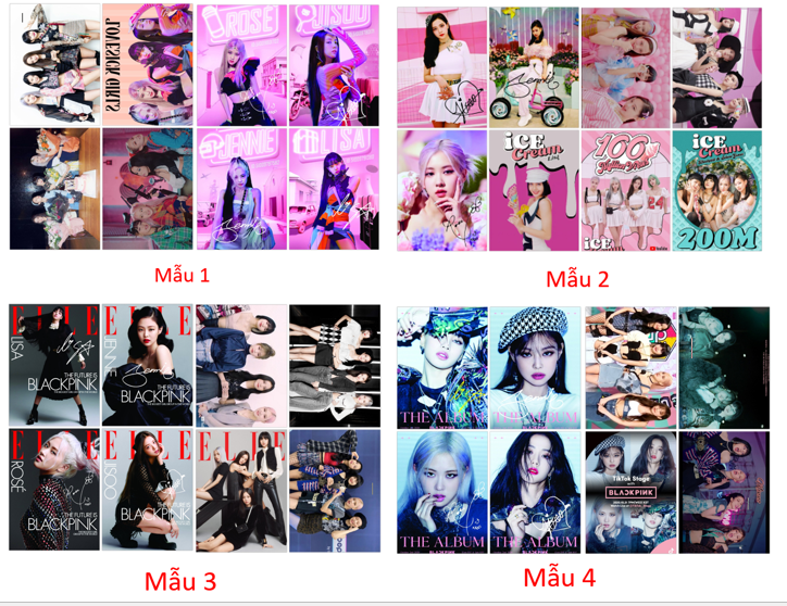 sét card BACKPINK 8 tấm khổ A6(10X14CM)