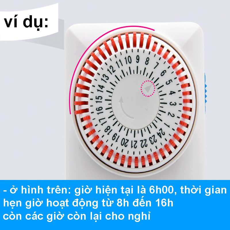 Ổ Cắm Hẹn giờ Chỉnh Cơ 2500W Siêu bền TW960