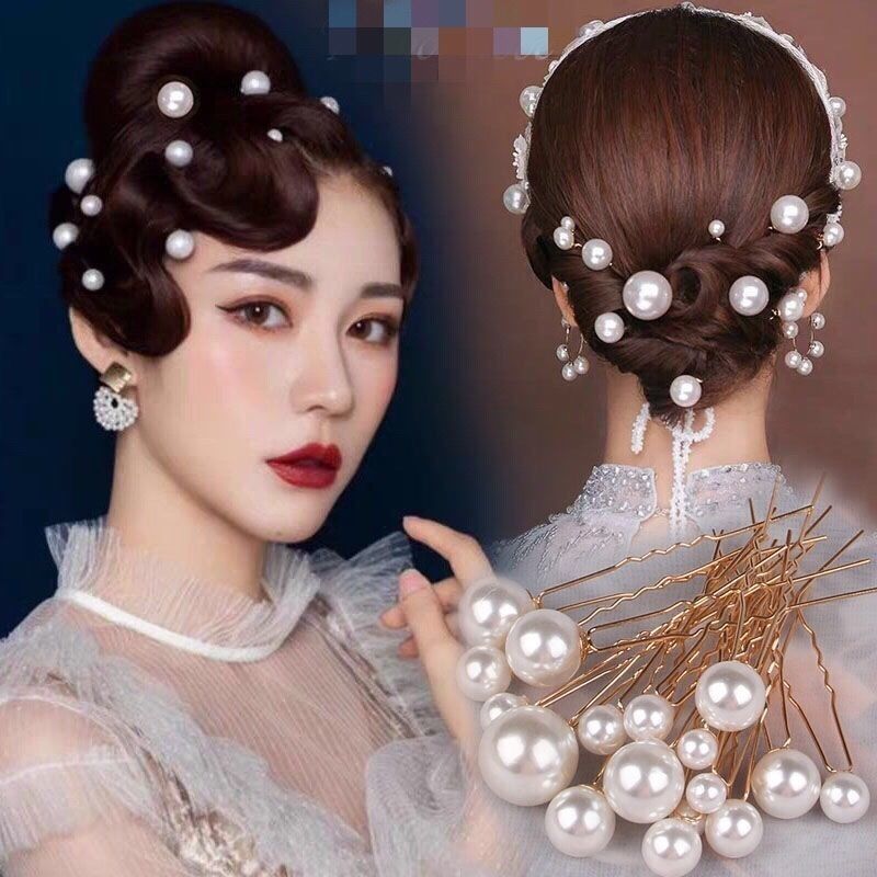 CÀI TÓC NGỌC TRAI - 1 SET 18 CÂY TO NHỎ ( CT013 )