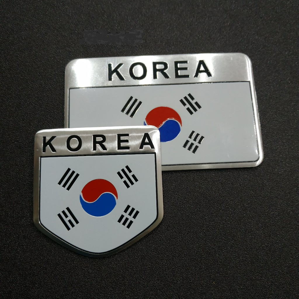 Tem Nhôm dán xe cờ Hàn Quốc Korea