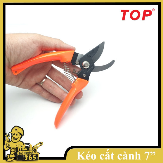 Kéo cắt cành kiểu Nhật 175mm mỏ cong thép đen TOP - K-700II