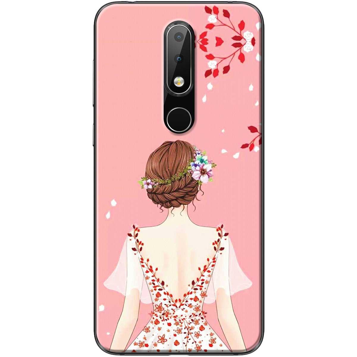 Ốp lưng nokia 6.1 plus cô gái áo hồng