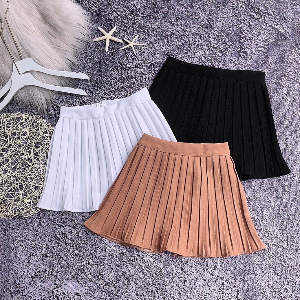 Chân váy dập ly ngắn