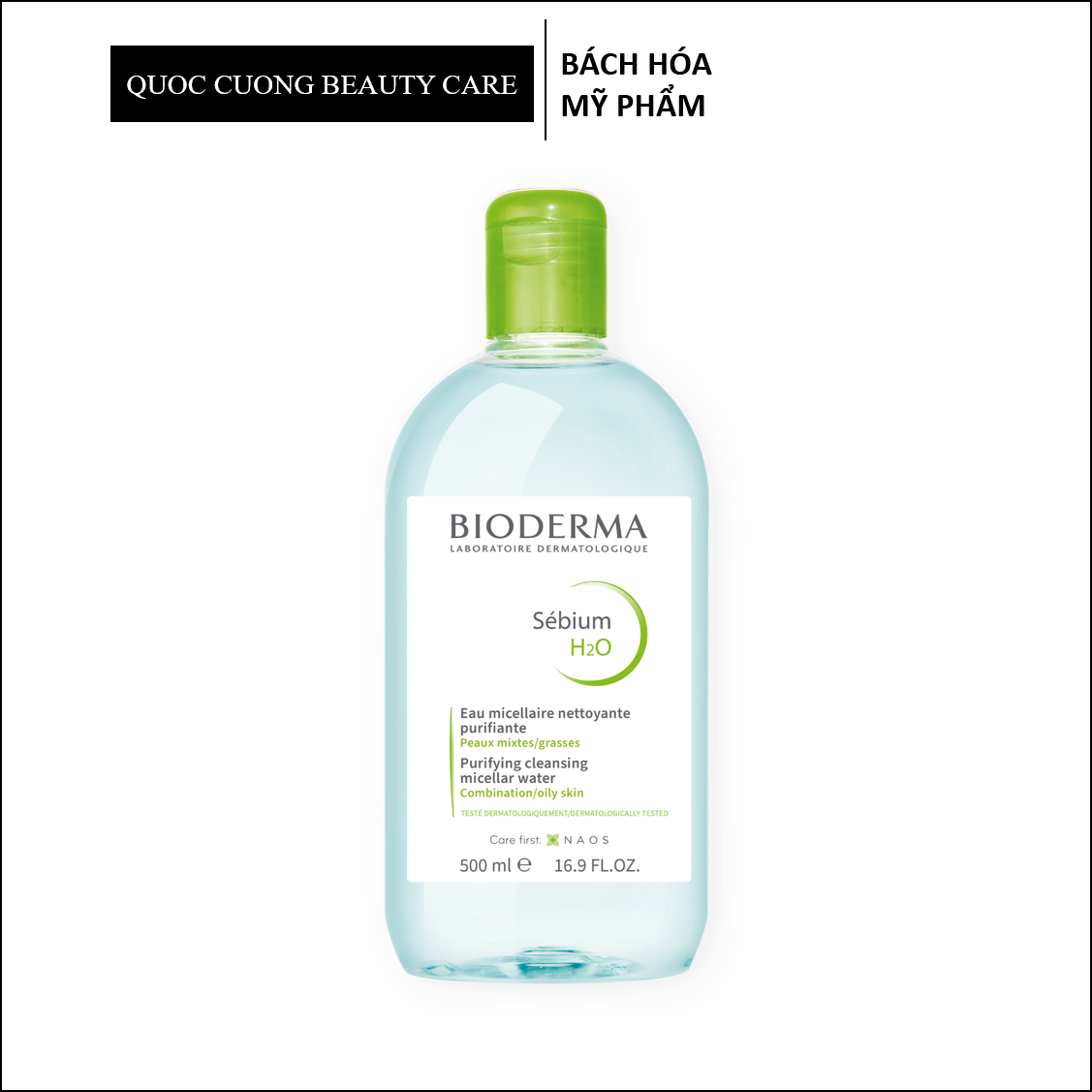 [HCM]Nước tẩy trang Bioderma Micellar Water 500ml dành cho da khô da nhạy cảm của Pháp