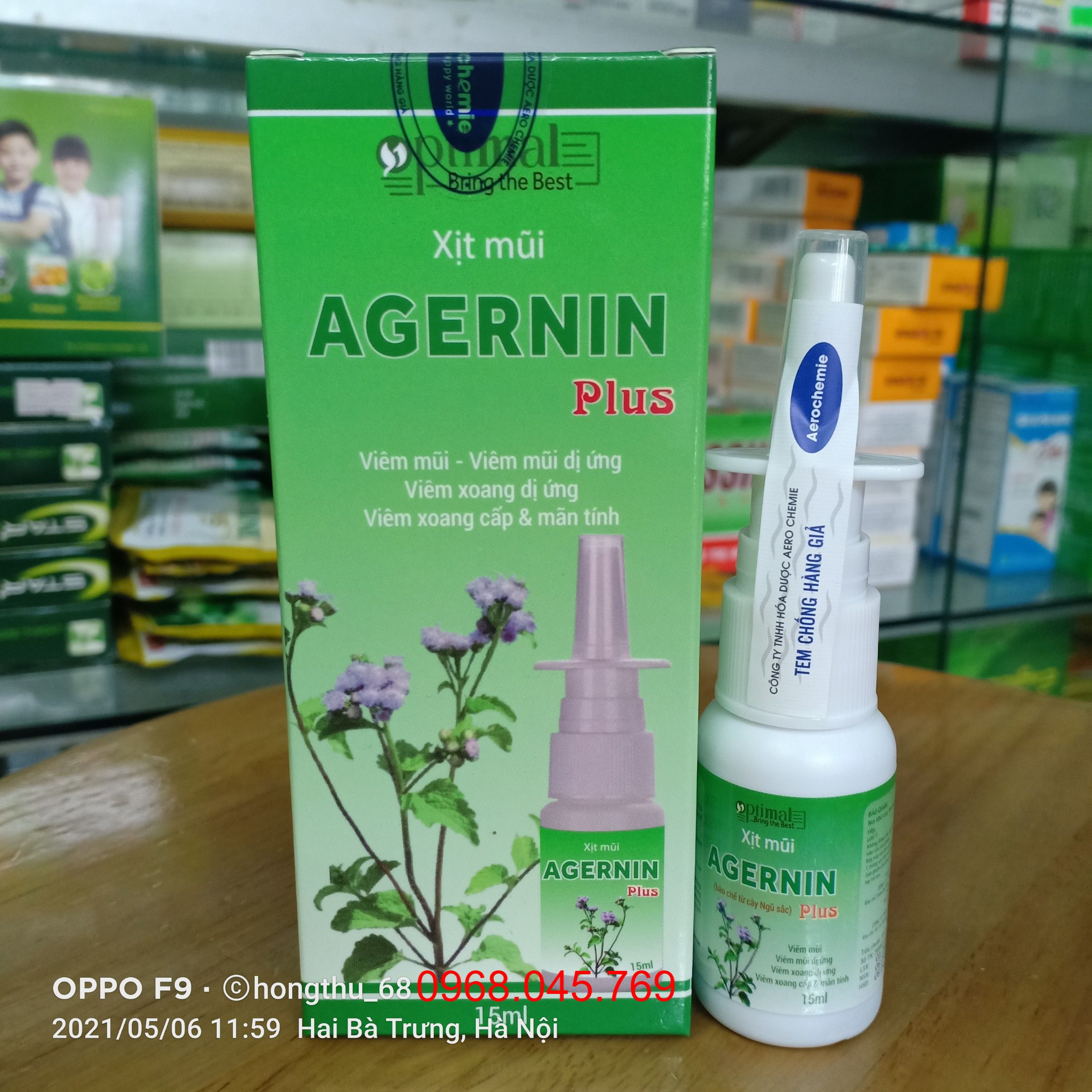 Xịt mũi agernin plus chai 15ml