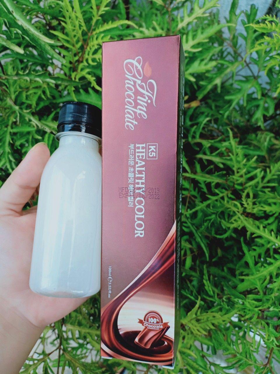 Thuốc nhuộm tóc màu Đỏ Tím + tặng trợ nhuộm