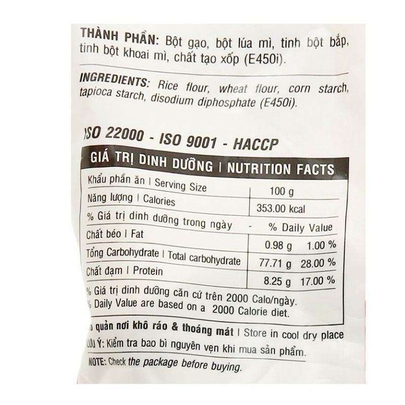 (GÓI LỚN 1KG)bột chiên giòn tài kí đỏ