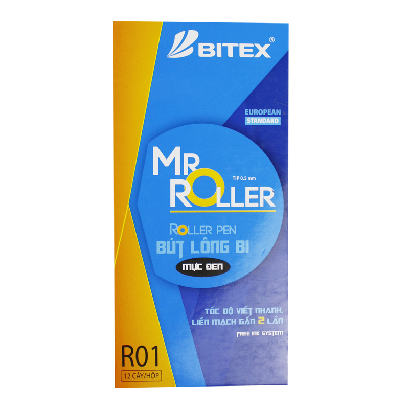 Bút lông bi Bitex R01 mực xanh/ đỏ/ đen ngòi 0.5mm