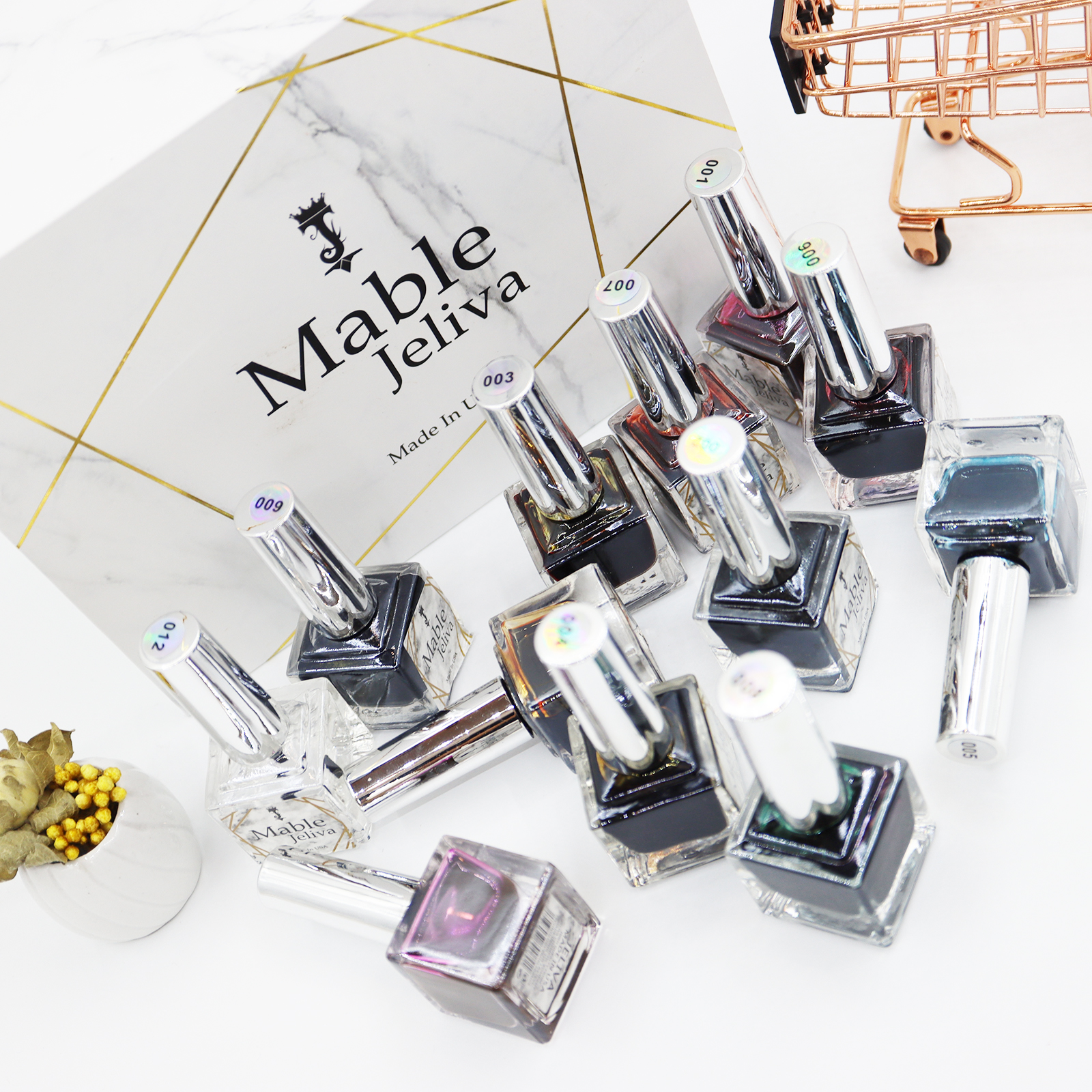 Set cồn loang nail Jeliva 15 màu