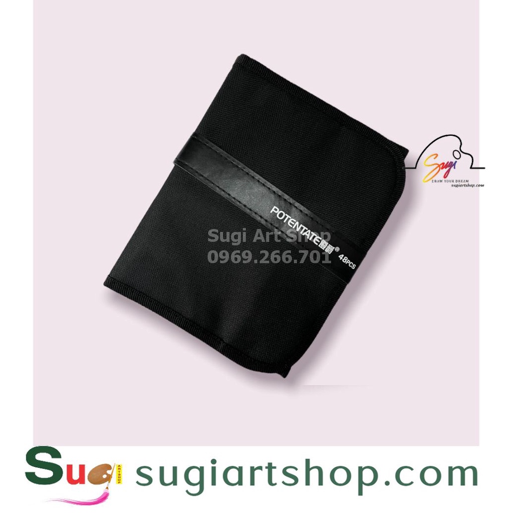 Túi đựng bút chì / cọ vẽ dạng cuộn 24 / 36 / 48 - bằng vải canvas