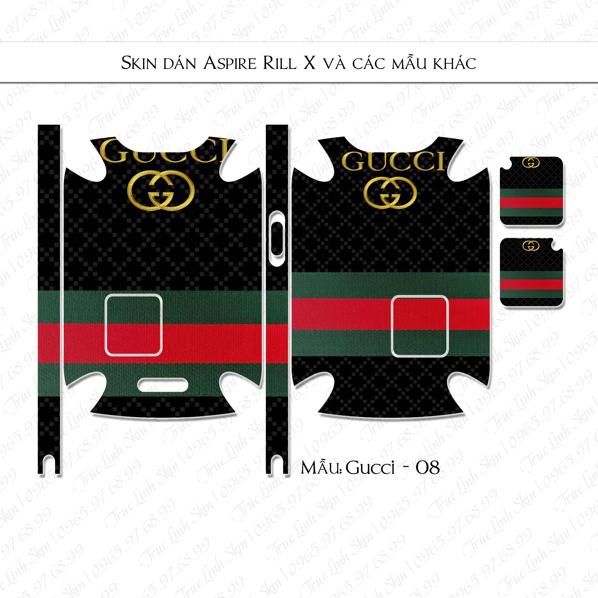 Miếng dán skin cho Riil X mẫu Gucci 08