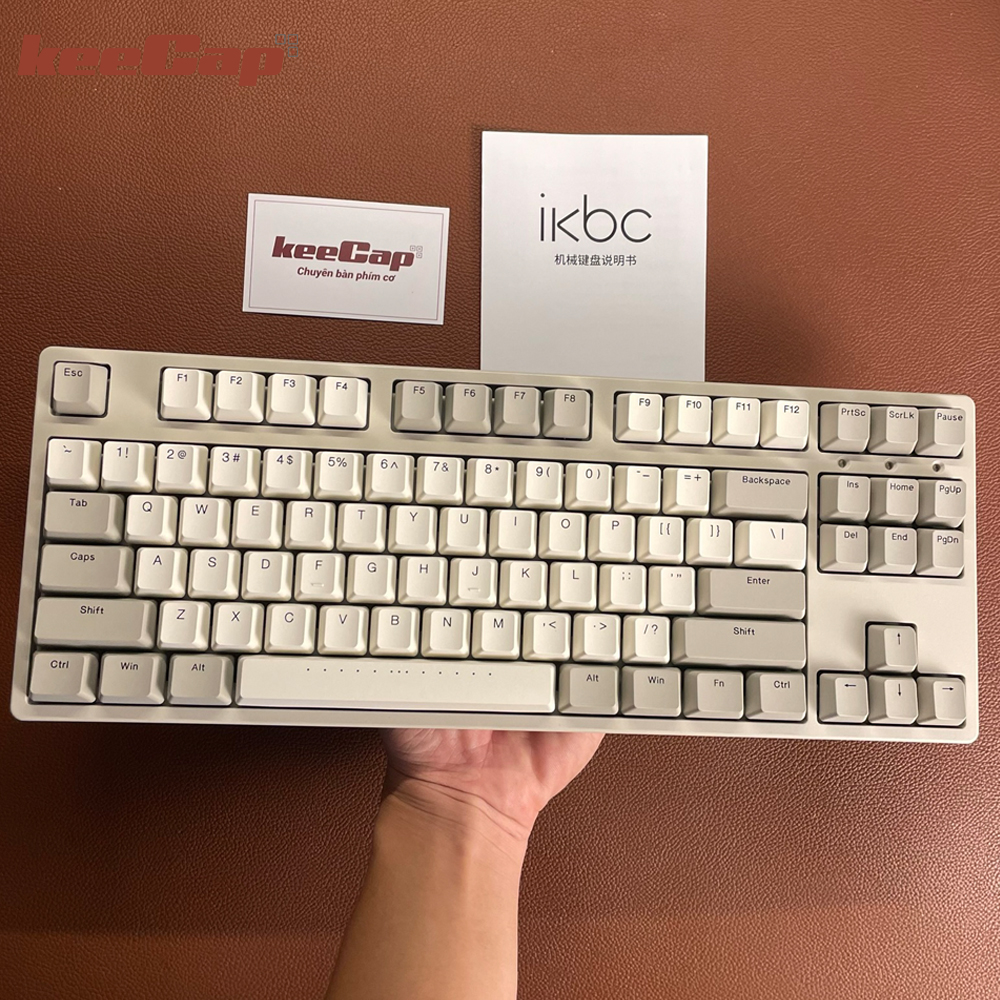[KEECAP] Bàn phím cơ IKBC W200 Industrial Gray Retro (Wireless 2.4Ghz – Cherry MX Red Switch – 87 phím)