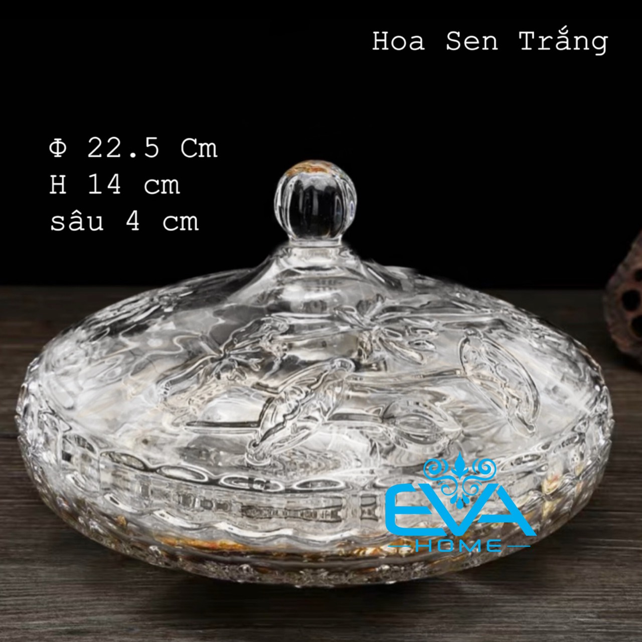 [HCM]Khay Đựng Mứt Thuỷ Tinh Pha Lê Chia Ngăn Hoạ Tiết Chấm Bi Màu Cao Cấp / Thố Mứt Tết Chia Ngăn 510-9 M3173