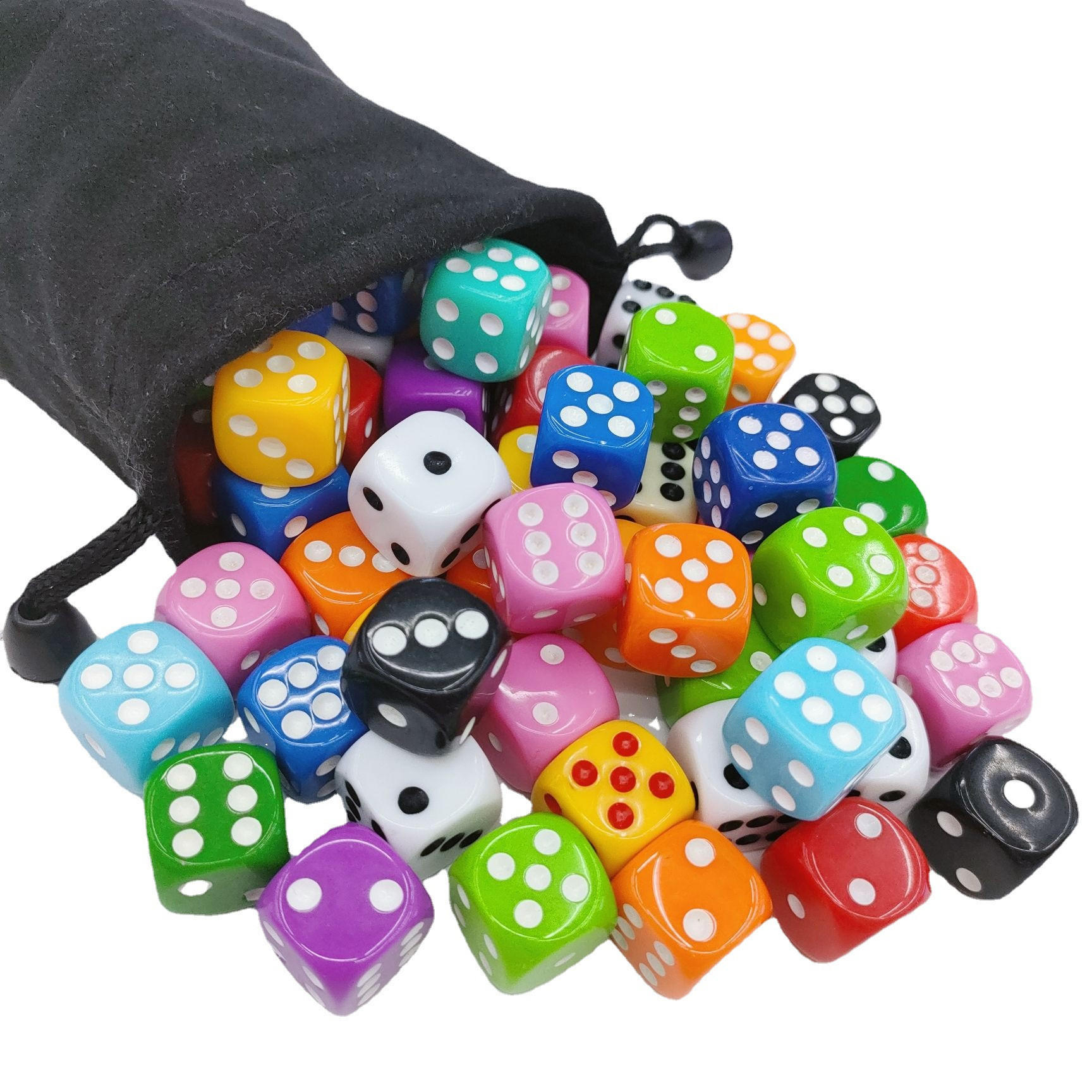 10 viên xúc xắc nhựa 1,8cm giáo cụ dạy học
