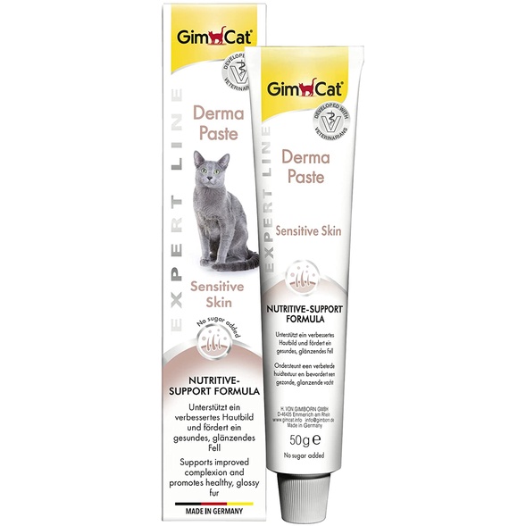 Gel dinh dưỡng GimCat Derma hỗ trợ viêm da và các vấn đề về da và lông cho mèo GG10