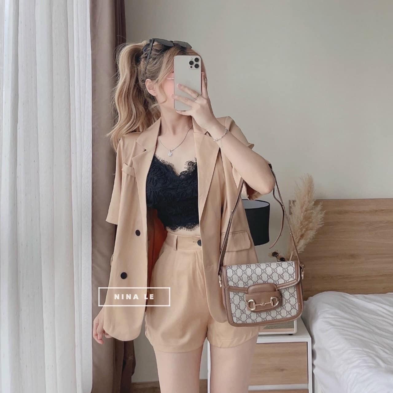 Set vest tay lỡ quần sort bigsize 70-100kg