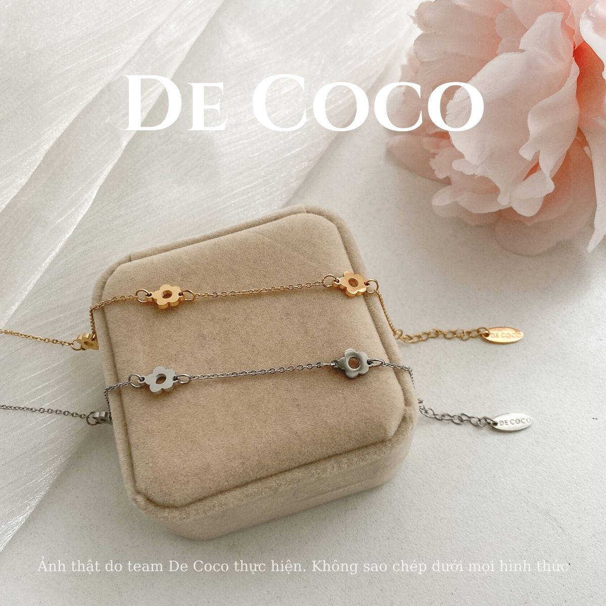 [KHÔNG ĐEN GỈ] Vòng tay hình hoa Petite Fleur De Coco