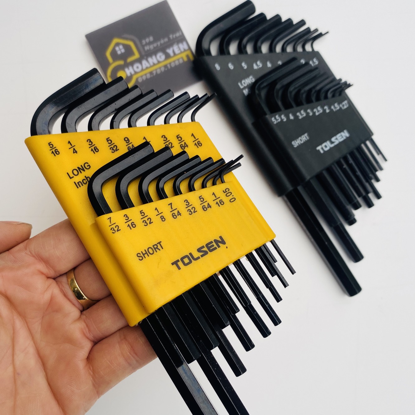 Bộ 36 Lục Giác Hệ Met - lục giác hệ Inch Tolsen 20094, Lục Giác Mở Ốc Hệ Mét, Lục Giác Mở Ốc Hệ inh