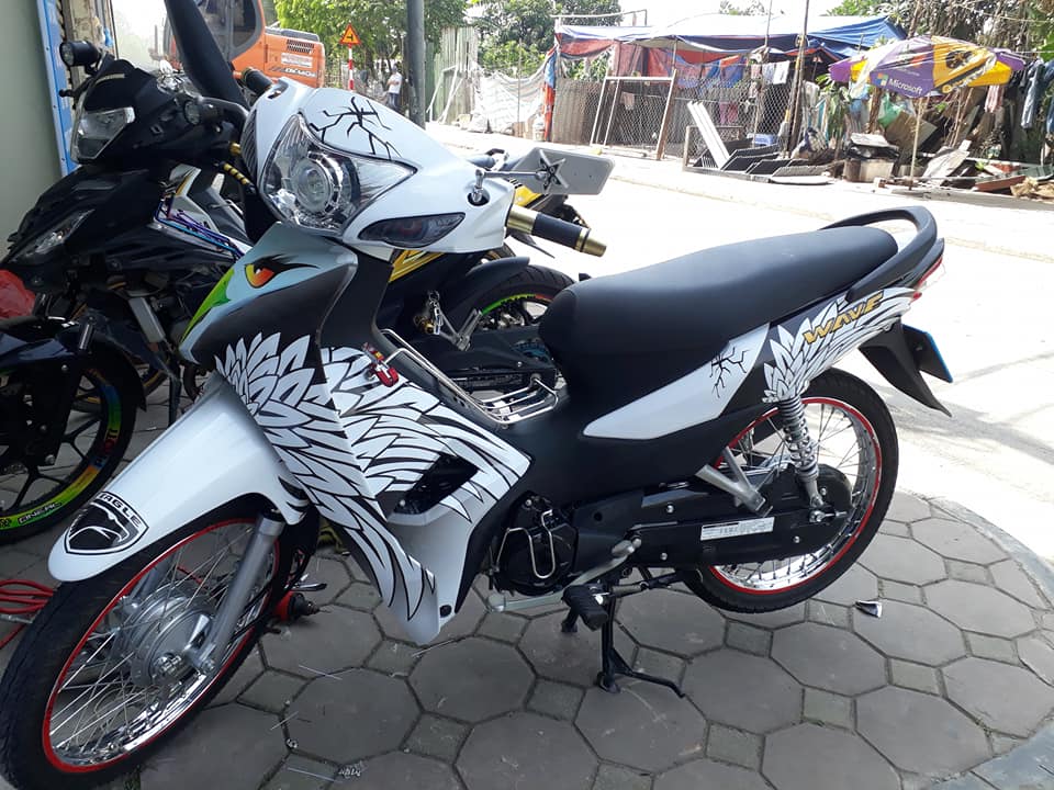 Stamp hooded Nouvo SX black red-degree stickers team boss decal motorcycle Nouvo SX black red-team hood Decal motorcycle Nouvo cheap beautiful and quality