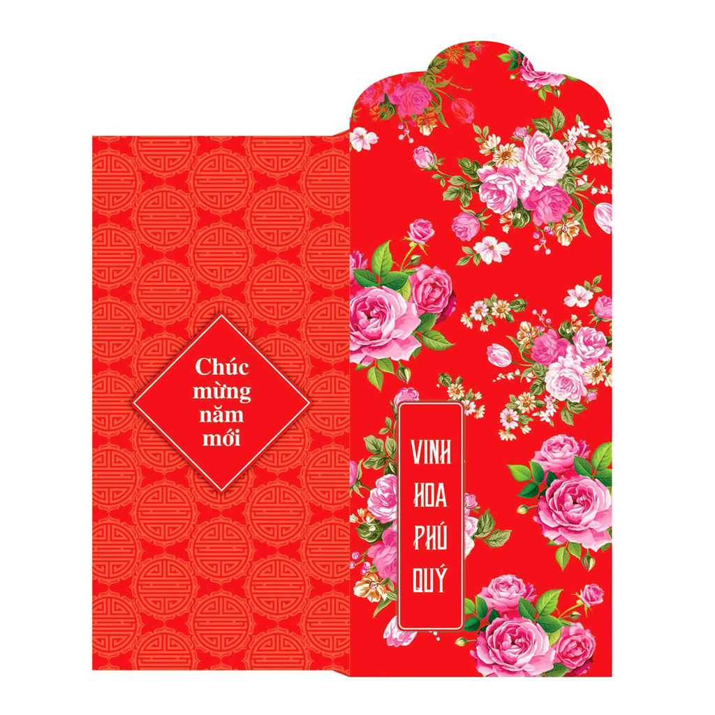 Bộ 18 Lì Xì Hoa Tết ( Chia Đều Các Mẫu )