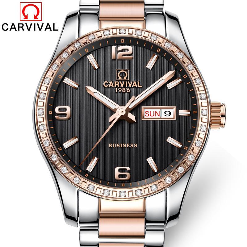 Nơi bán Đồng hồ Nam CARVIVAL GIRA – Dây Thép Đúc Đặt - Khóa Bướm Cao Cấp