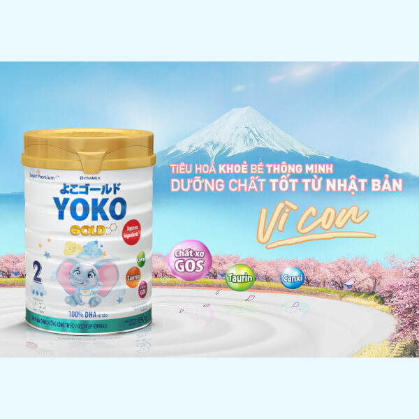 SỮA BỘT YOKO 2 850G CHO TRẺ TỪ 1 - 2 TUỔI