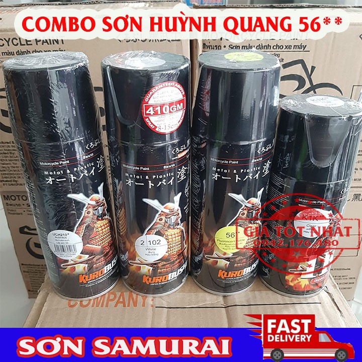 COMBO 4 CHAI SƠN SAMURAI HUỲNH QUANG 56 - ĐỦ 4 BƯỚC