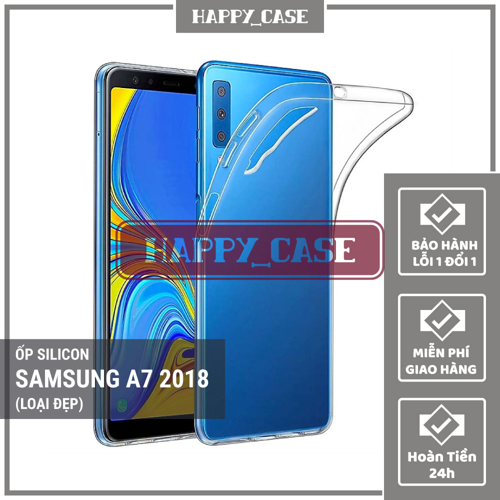 Ốp Lưng Điện Thoại Samsung A7 2018 (Loại Đẹp) Thin Transparent Silicon