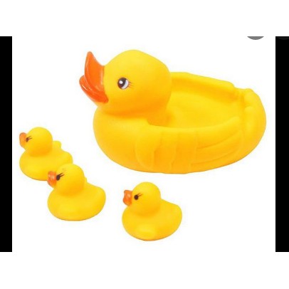 Đồ chơi vịt mẹ và 3 vịt con chút chít thả bồn tắm