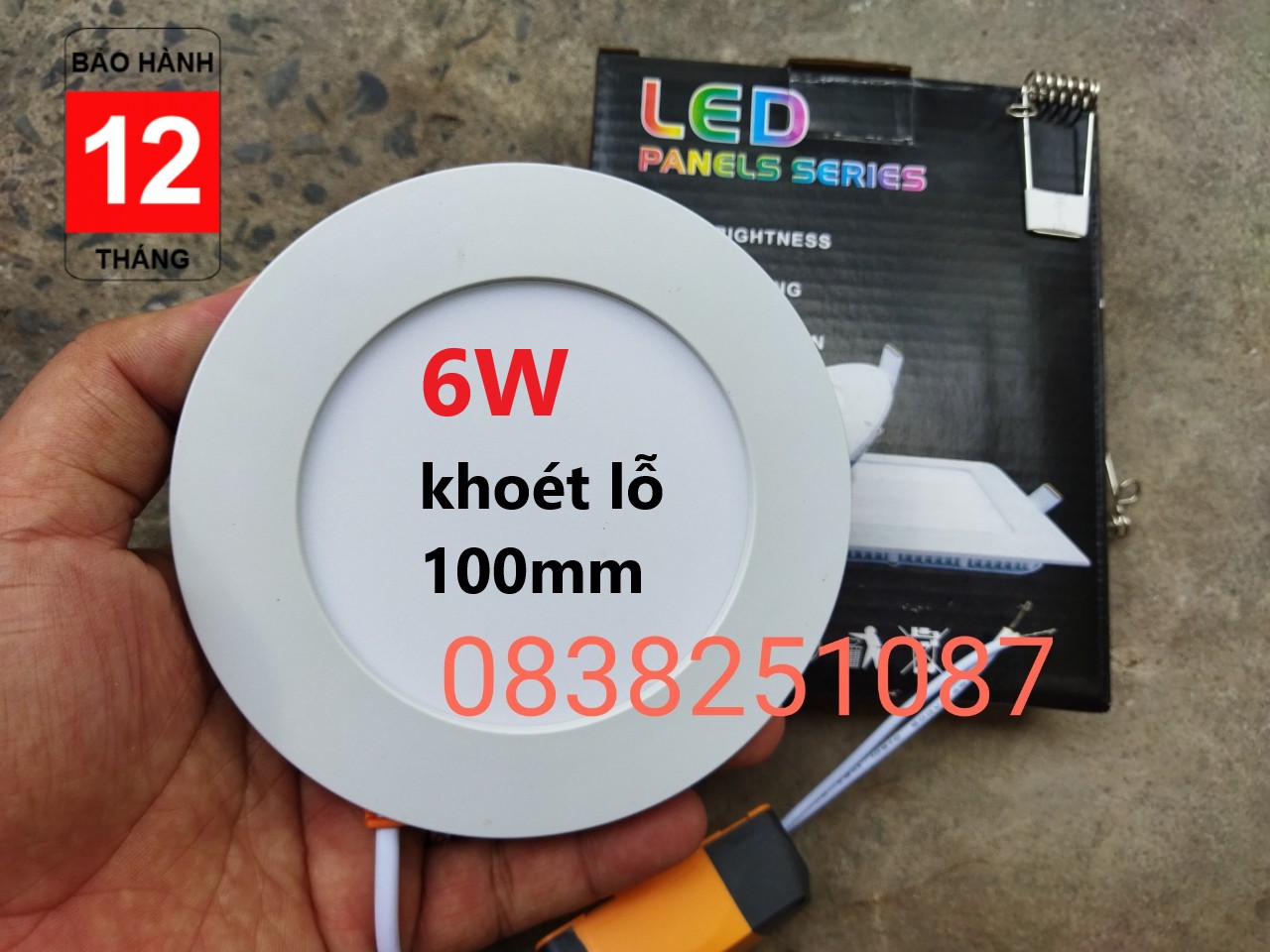 Bộ 10 đèn Led âm trần siêu mỏng 6w
