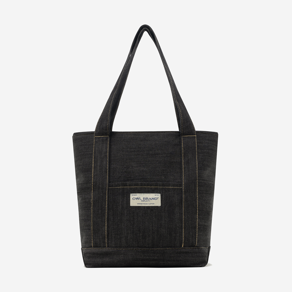 Túi tote Denim Owlbrand/ Đen