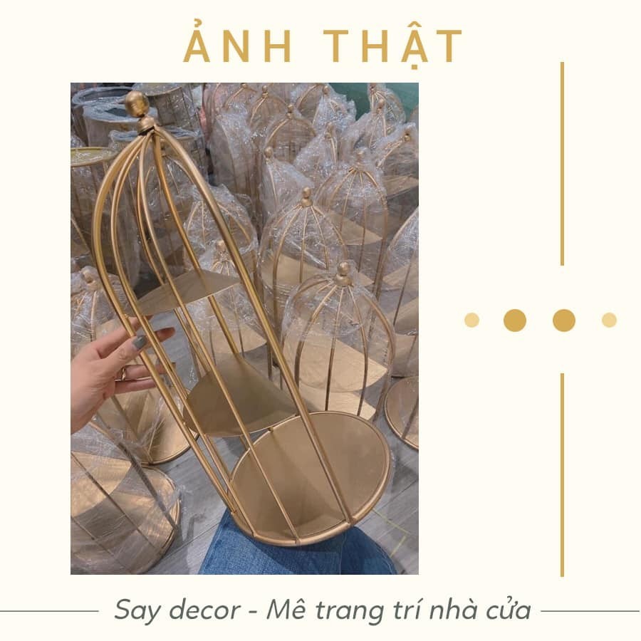 [HCM]Kệ Lồng Chim Đựng Mỹ Phẩm - Nước Hoa