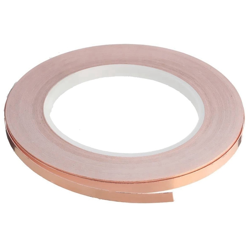 Single-Sided Adhesive Copper Foil Tape Self-Adhesive Shielding Tape Anti-Interference Tape for Guitar