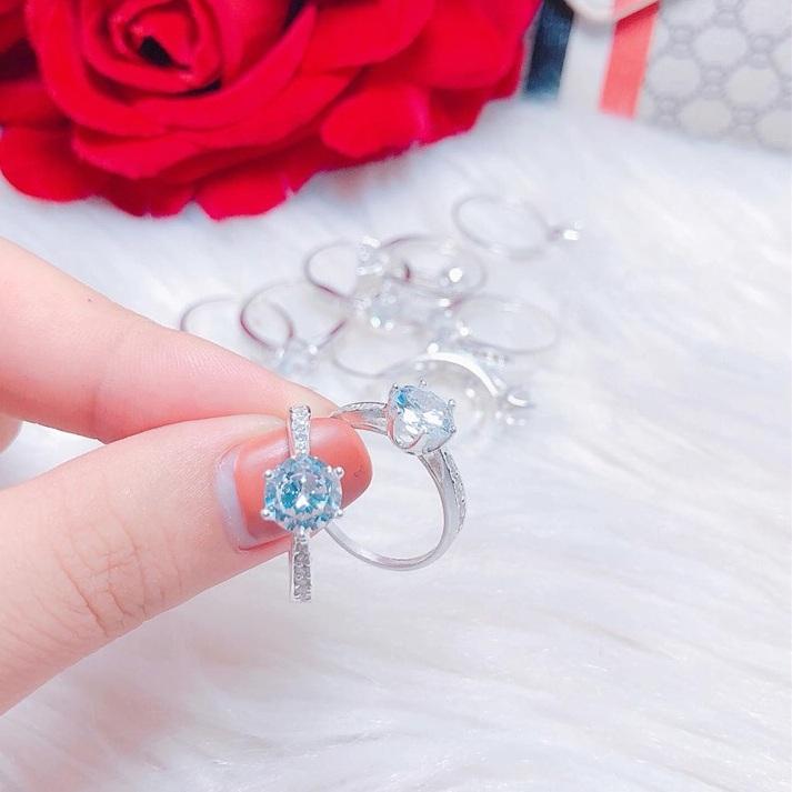 Nhẫn bạc đính đá MS40