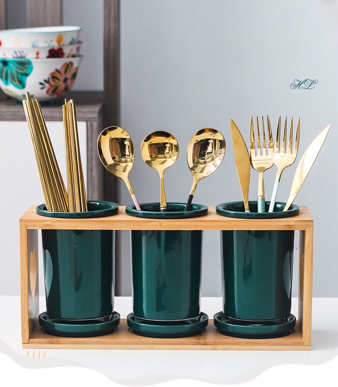 Ống đựng đũa Cactus bằng sứ