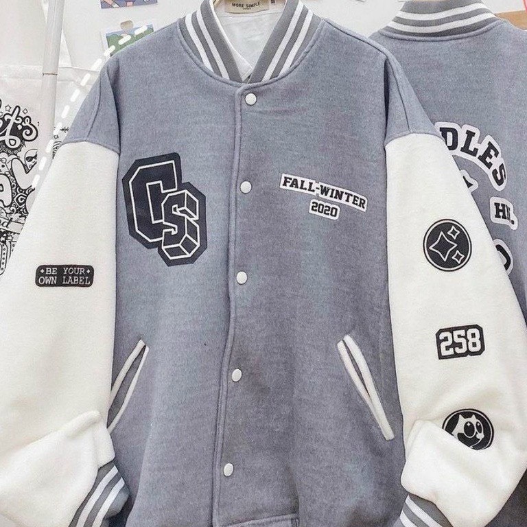 ÁO KHOÁC VARSITY NAM NỮ CHẤT NỈ BÔNG MỀM DÀY HOT TREND tp22 (SHOP ĐẦM CAO CẤP ST