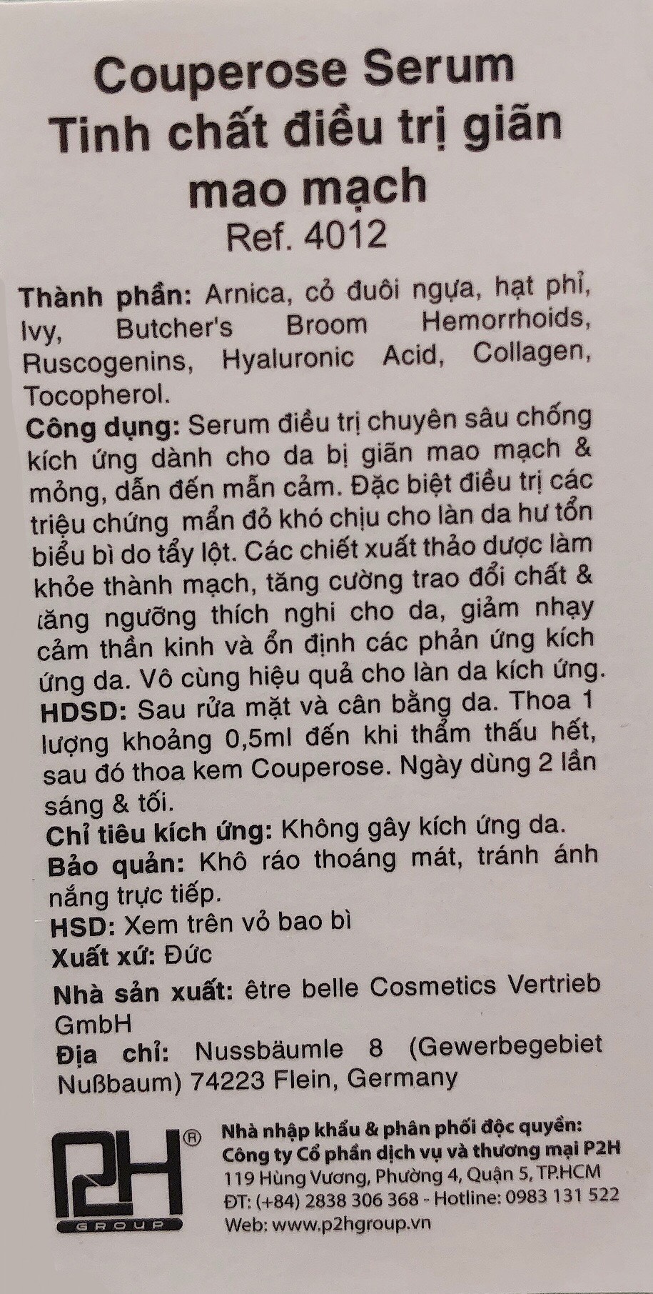 ]SKIN THERAPY COUPEROSE SERUM