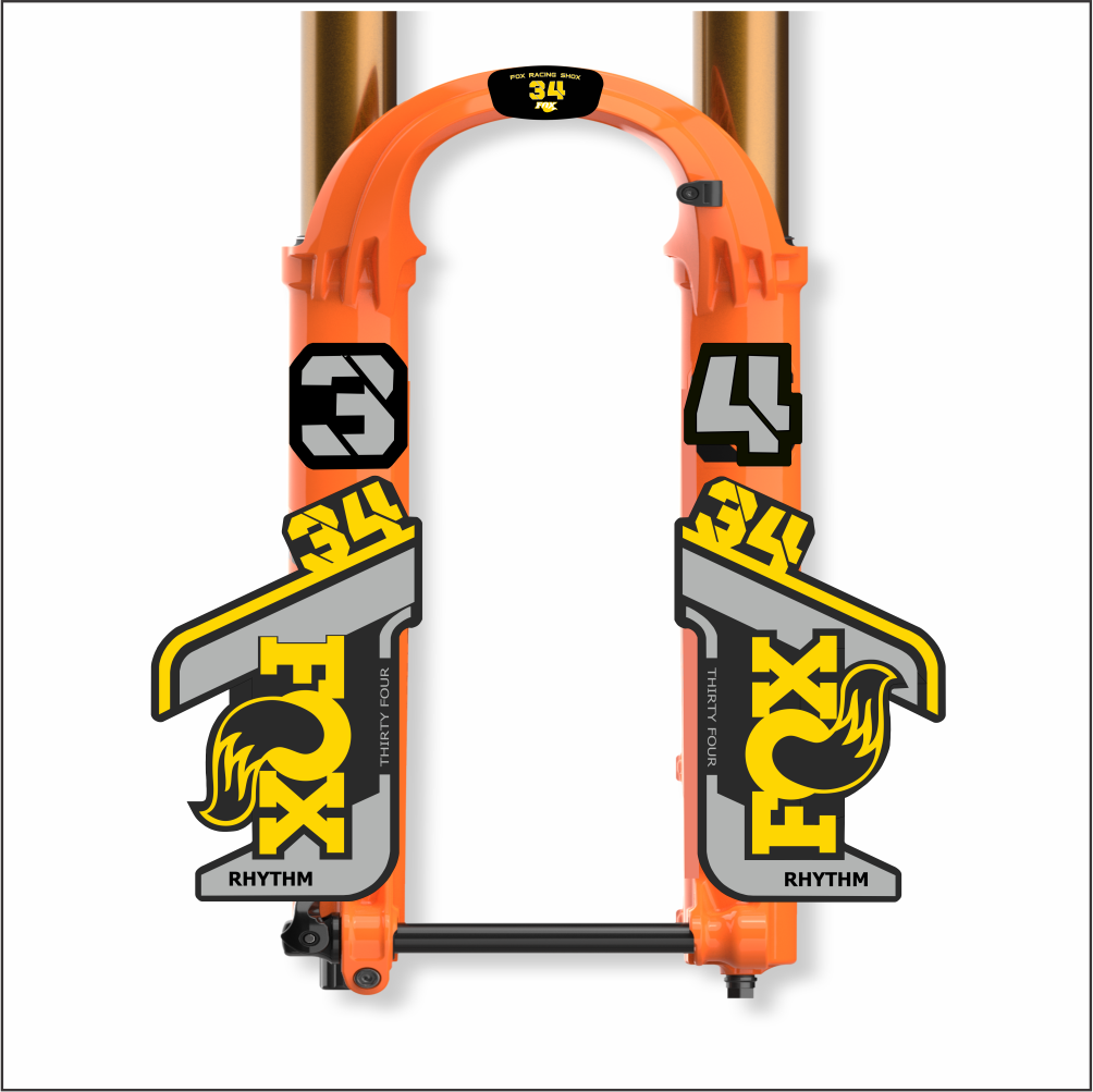 Tem decal dán phuộc xe đạp FOX Rhythm 34 2021