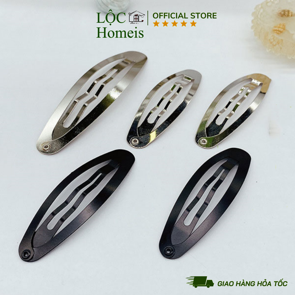 Set 10 Phôi Kẹp Tóc DIY Thêu Handmade (Vuông, Tam Giác & Giọt Nước, Oval) - LỘC Homeis