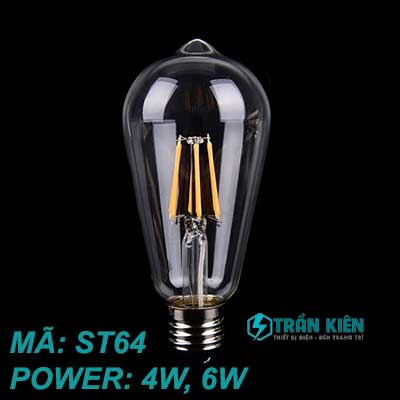 BÓNG ĐÈN LED EDISON 4W ST64 - ĐÈN TRANG TRÍ