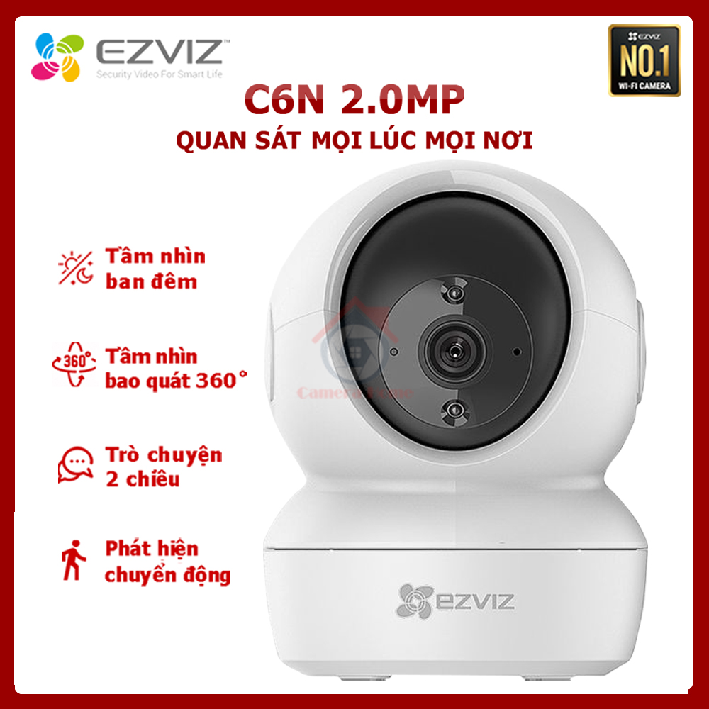 [BÁN LẺ - GIÁ SỈ] Camera EZVIZ C6N 1080P - Tầm Nhìn Bao Quát 360° - Camera Giám Sát Wifi Không Dây - Đàm Thoại 2 Chiều - Camera Home