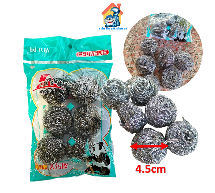Bịch 6 miếng chà xoong nồi tiện lợi loại mới - Cước Chà Nồi