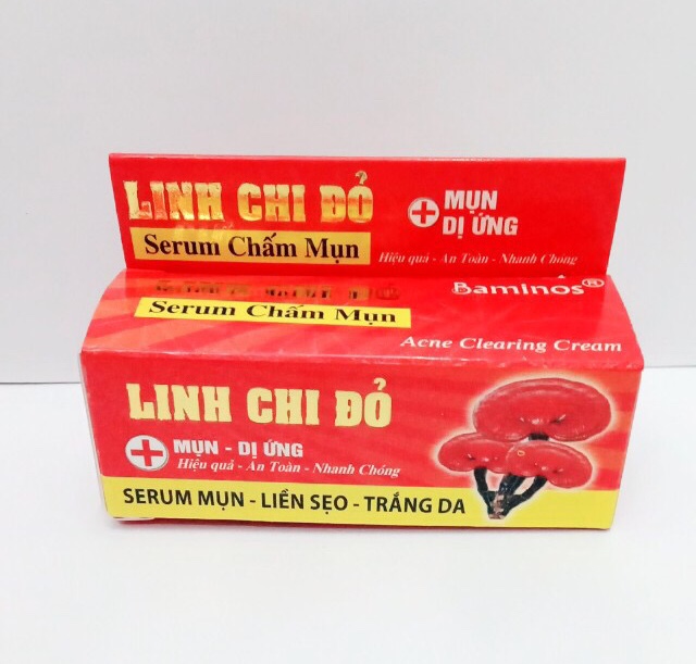 [HCM]Serum Mụn Trắng Da Liền Sẹo Linh Chi Đỏ