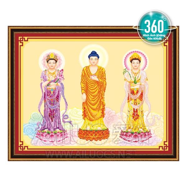 [HCM]Tranh đính đá tam thế phật 77213