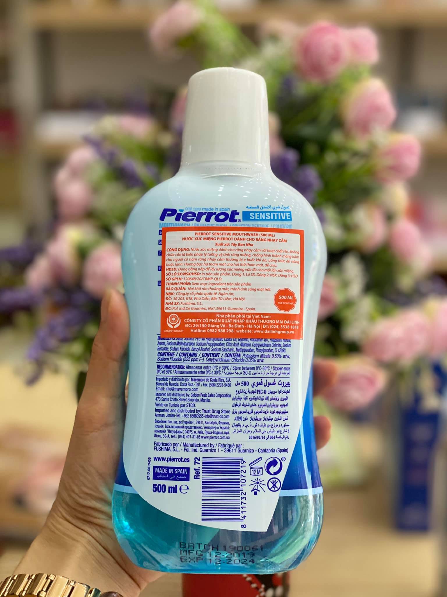 [MUA 2 TẶNG 1 ] Nước súc miệng cho răng nhạy cảm Pierrot 500ML