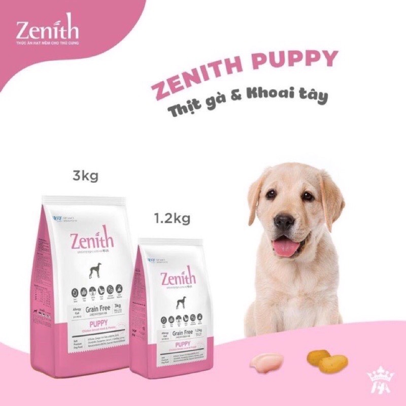 Thức ăn hạt mềm Zenith cho chó con gói 1.2kg
