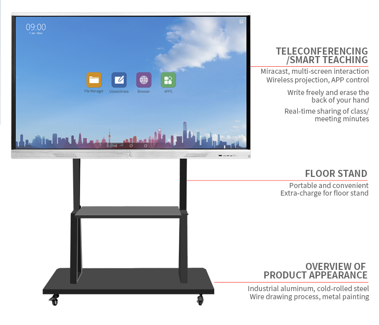 màn hình LCD Giáo dục có chân đẩy