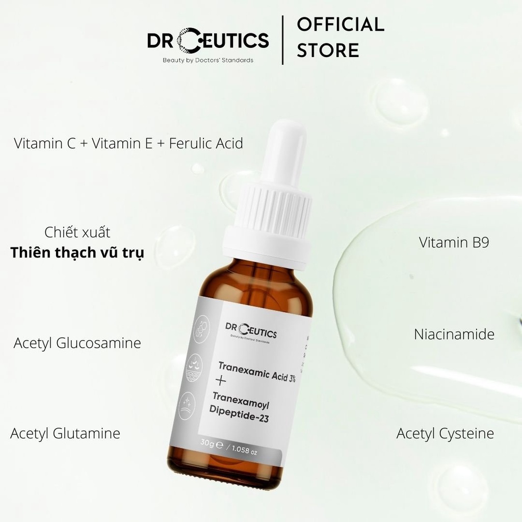 Tinh Chất DrCeutics Tranexamic 3% Làm Mờ Nám Sáng Da Giảm Đỏ