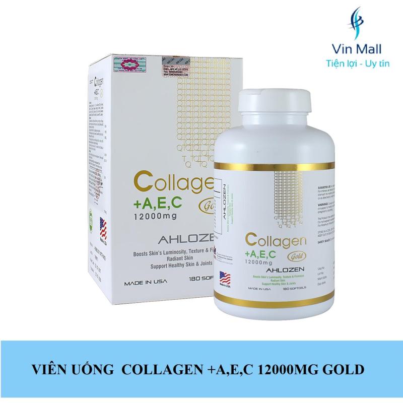 Viên Uống Đẹp Da Collagen AEC 12000mg GOLD (Hộp 180 Viên) nhập khẩu